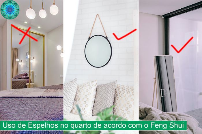 Formas de posicionamento de espelho no quarto